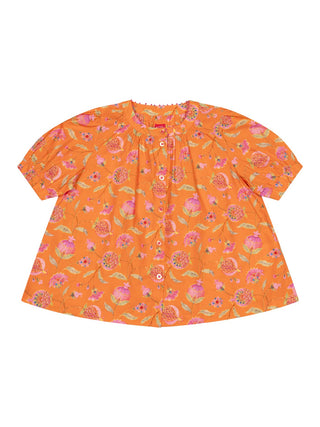 Beso Bluse mit Print - Orange