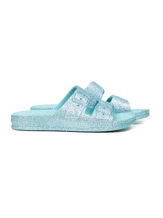 Trancoso Sky Glitzersandalen - Hellblau