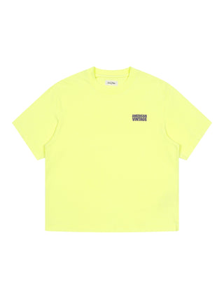 T-Shirt mit Logo - Neongelb