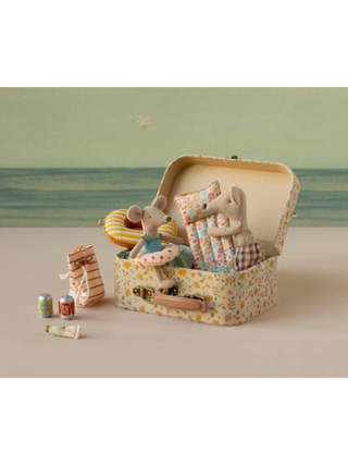 Strandmaus mit Luftmatratze, Papa - Blume