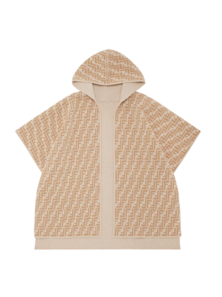 Wendbares Ton-in-Ton-Cape - Beige