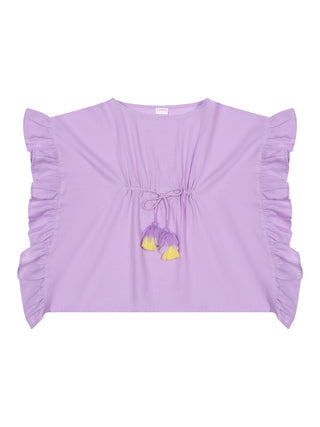 Lea Kaftan mit Pompons - Lila