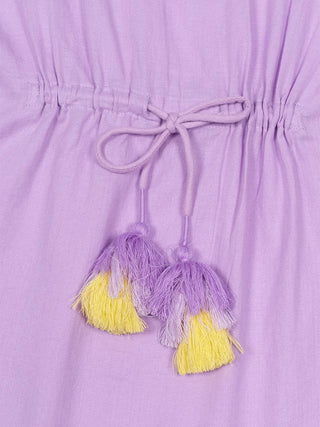 Lea Kaftan mit Pompons - Lila