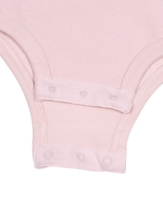 LCG Piqué-Body mit Puffärmeln - Rosa