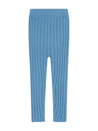 Gerippte Leggings aus Bio-Baumwolle - Sea/Blau