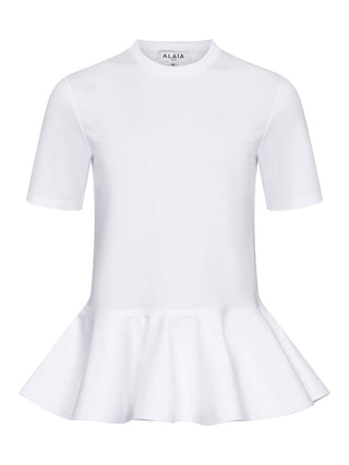 T-Shirt aus Baumwolljersey und Crinoline