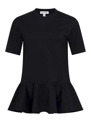 T-Shirt aus Baumwolljersey und Crinoline