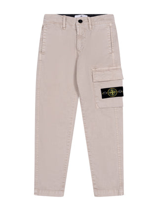 Cargohose mit Kompass-Logo-Patch - Beige