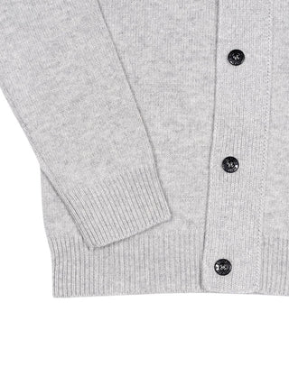 Strickjacke mit Stehkragen - Grau