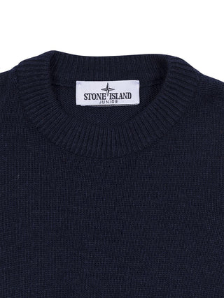 Feinstrickpullover aus Wollmischung - Navy