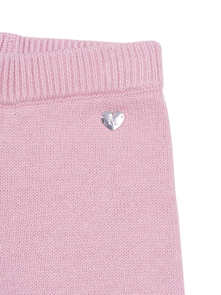 Strickhose mit weitem Bein - Rosa