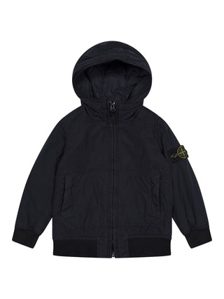 Kurzer Parka mit Kapuze und Anti-Drop-Ausrüstung - Navy