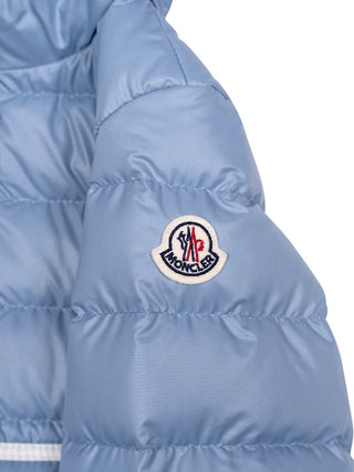 Icarus kurze Daunenjacke mit Kapuze - Hellblau