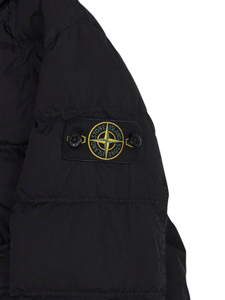Kurzer Parka mit Kompass-Logo - Schwarz