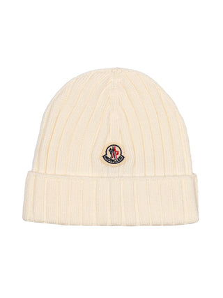 Strickmütze aus Wolle - Creme
