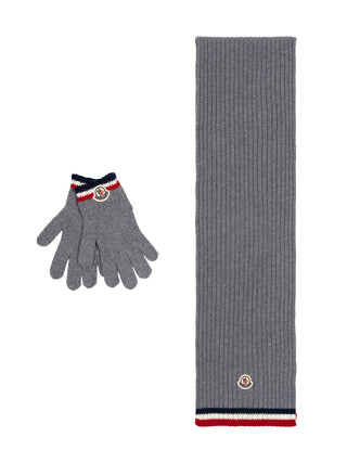 Schal und Handschuhe im Set - Grau
