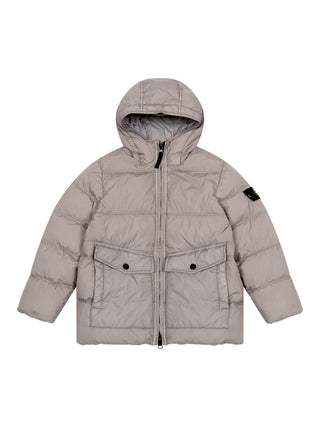 Kurzer Parka mit Daunen - Beige