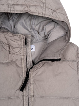 Kurzer Parka mit Daunen - Beige