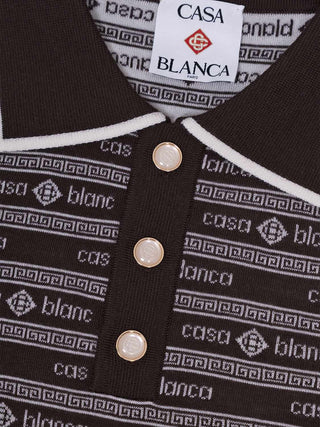 Poloshirt mit Logo-Allover