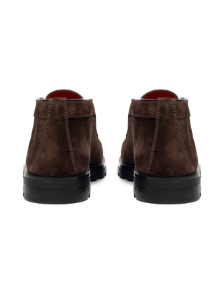 Braune Detroit Boots in Velourleder