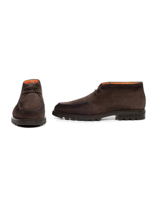 Brauner Boot Rock in Velourleder