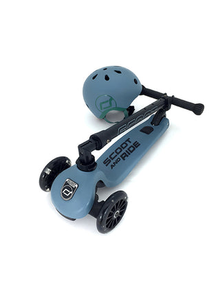 Highwaykick 3 LED Roller für Kinder - Steel