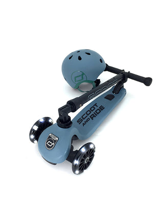 Highwaykick 3 LED Roller für Kinder - Steel