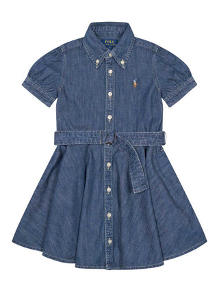 Jeanskleid mit Puffärmeln - Blau