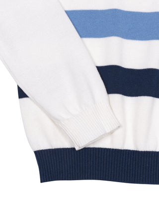 Sweater Venray gestreift - Off White/Blau