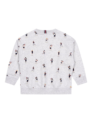Terry-Sweatshirt mit Grafik-Logo - Light Grey Heather