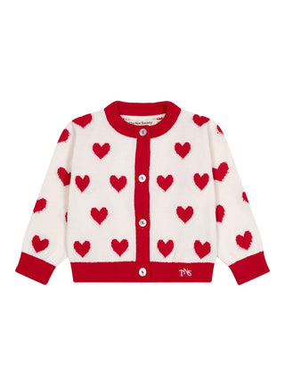 Maqui Baby Cardigan Hearts Jacquard