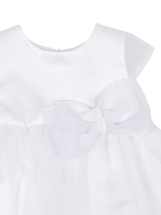 Taufkleid mit Schleife - Weiß