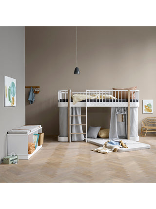 Vorhang für Wood Mini+ halbhohes Hochbett - Grau