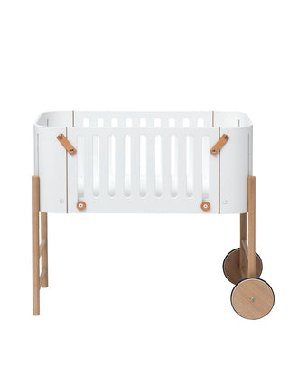 Wood Beistellbett inkl. Umbauset zur Bank 42x82cm - Weiß/Eiche